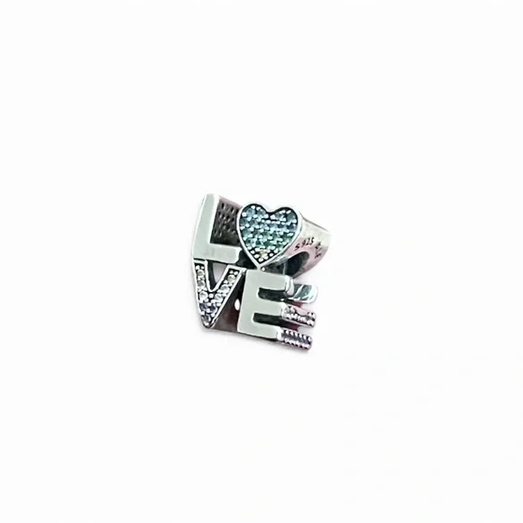 Pandora Rainbow Sparkle LOVE Charm - Picture 2 of 5